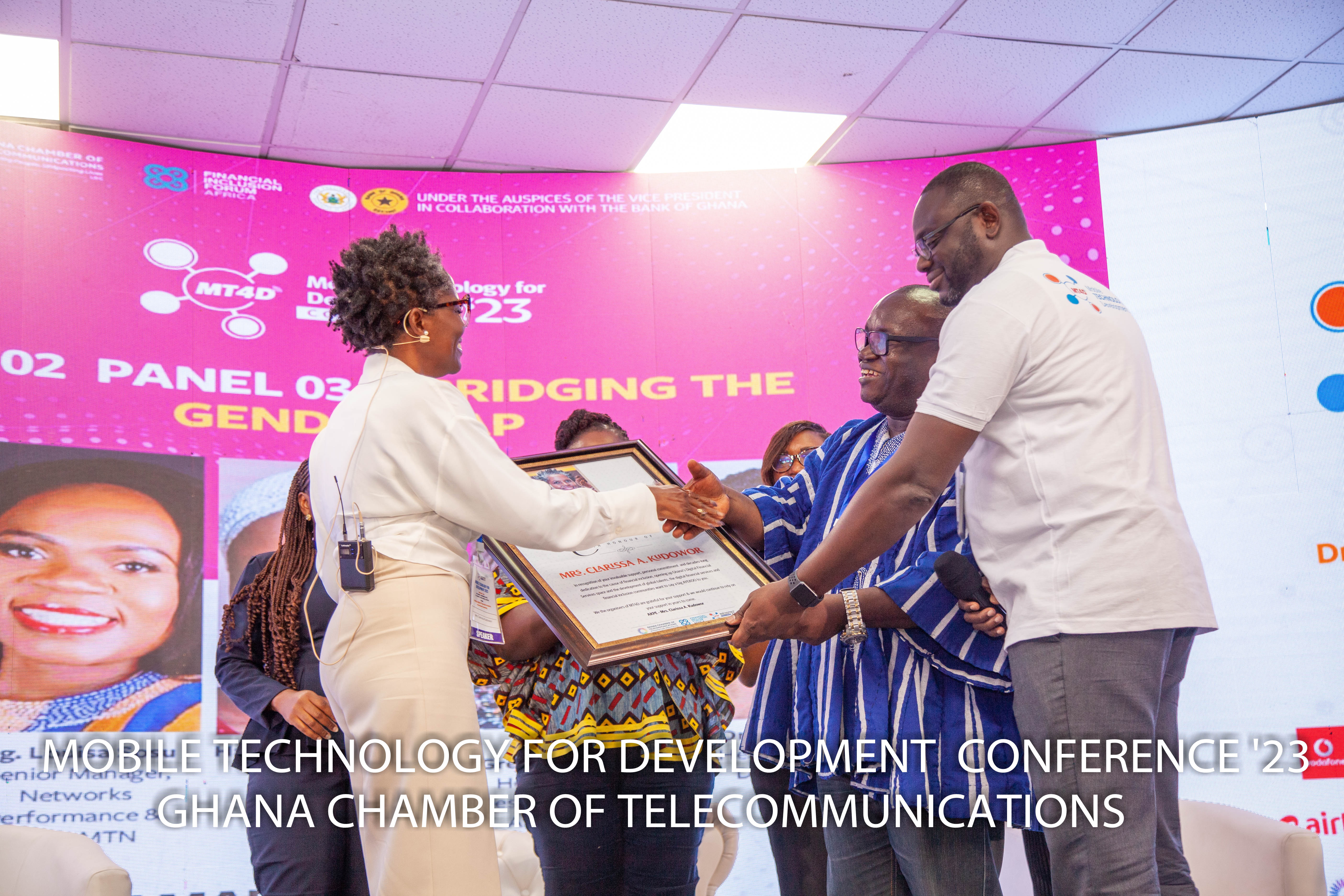  Organizers of #MT4D2023 honour Clarissa Kudowor for dedication to the cause of financial and digital inclusion